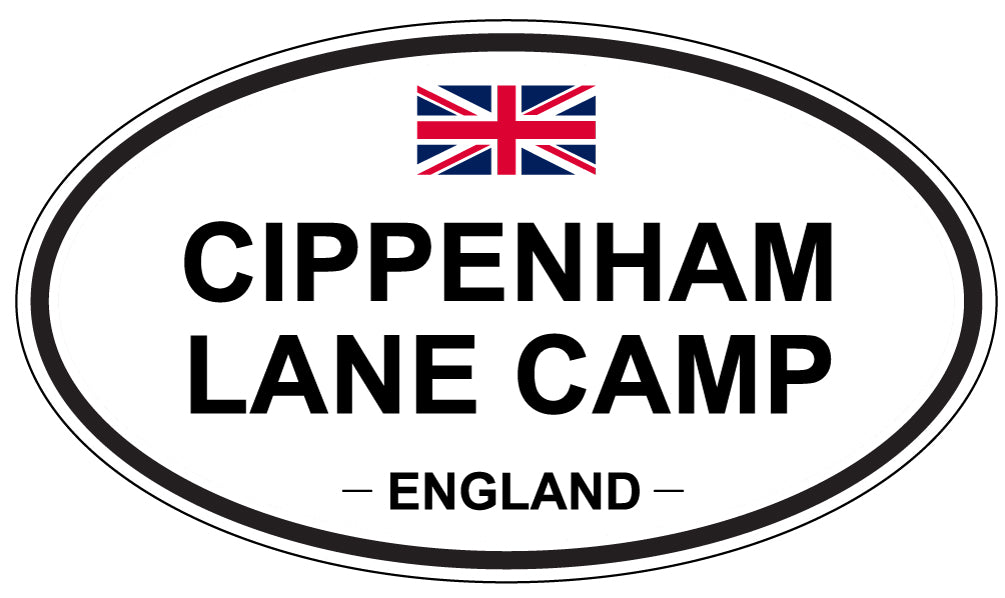 CIPPENHAM LANE CAMP, ENGLAND - Oval Sticker