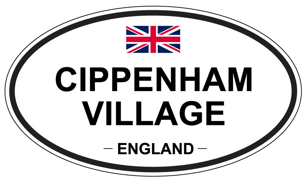 CIPPENHAM VILLAGE, ENGLAND - Oval Sticker
