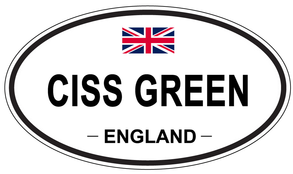 CISS GREEN, ENGLAND - Oval Sticker