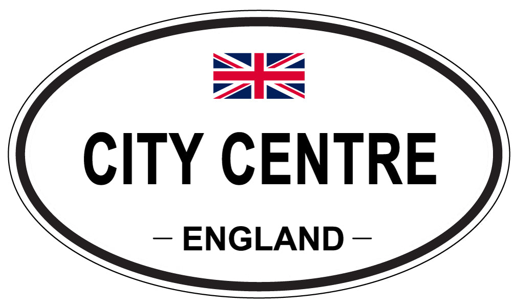 CITY CENTRE, ENGLAND - Oval Sticker