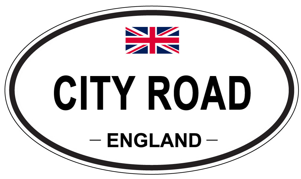 CITY ROAD, ENGLAND - Oval Sticker