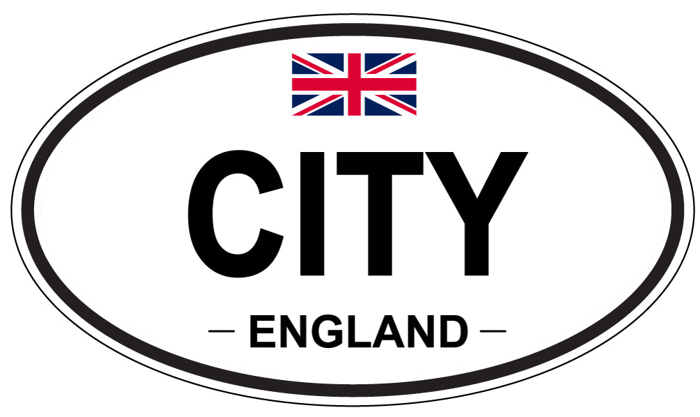 CITY, ENGLAND - Oval Sticker