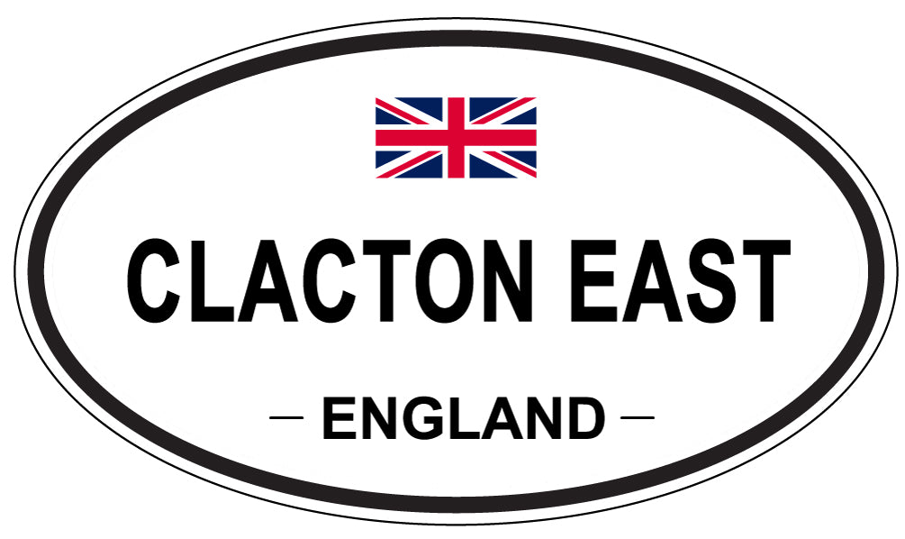 CLACTON EAST, ENGLAND - Oval Sticker