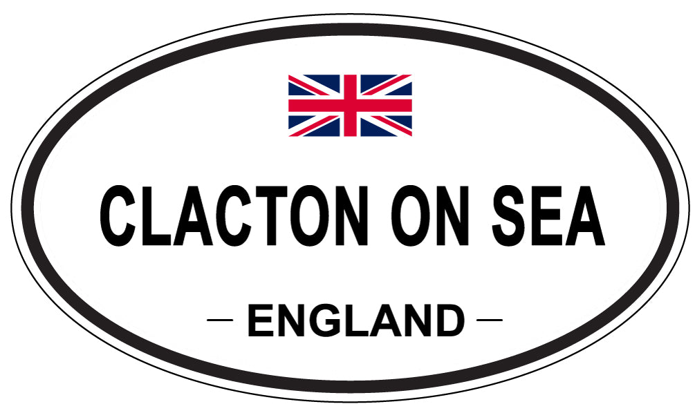 CLACTON ON SEA, ENGLAND - Oval Sticker
