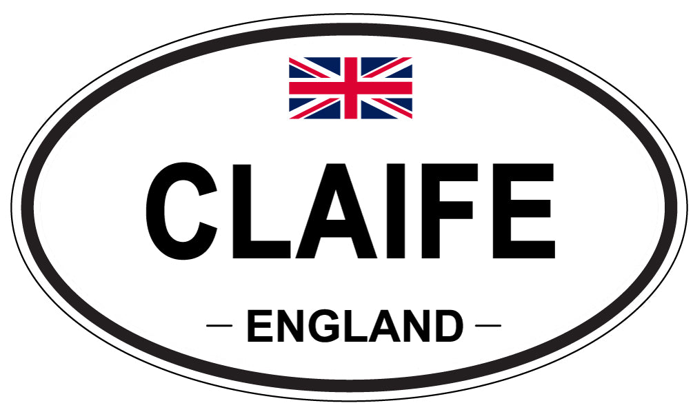 CLAIFE, ENGLAND - Oval Sticker