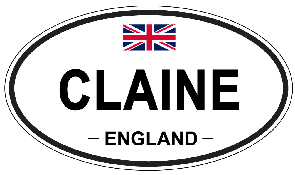 CLAINE, ENGLAND - Oval Sticker