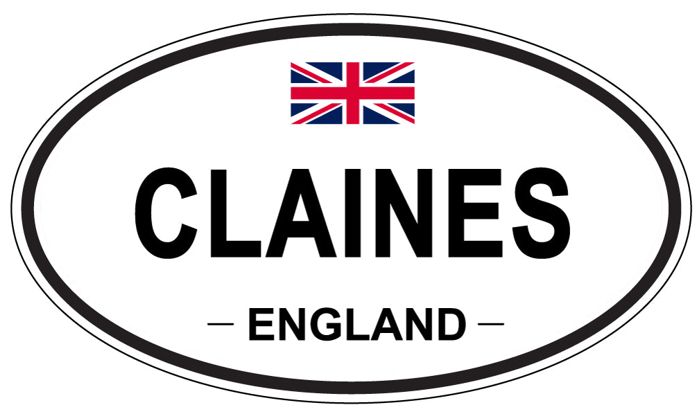CLAINES, ENGLAND - Oval Sticker