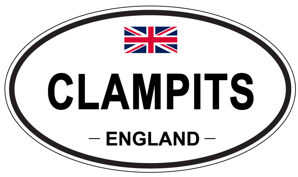 CLAMPITS, ENGLAND - Oval Sticker