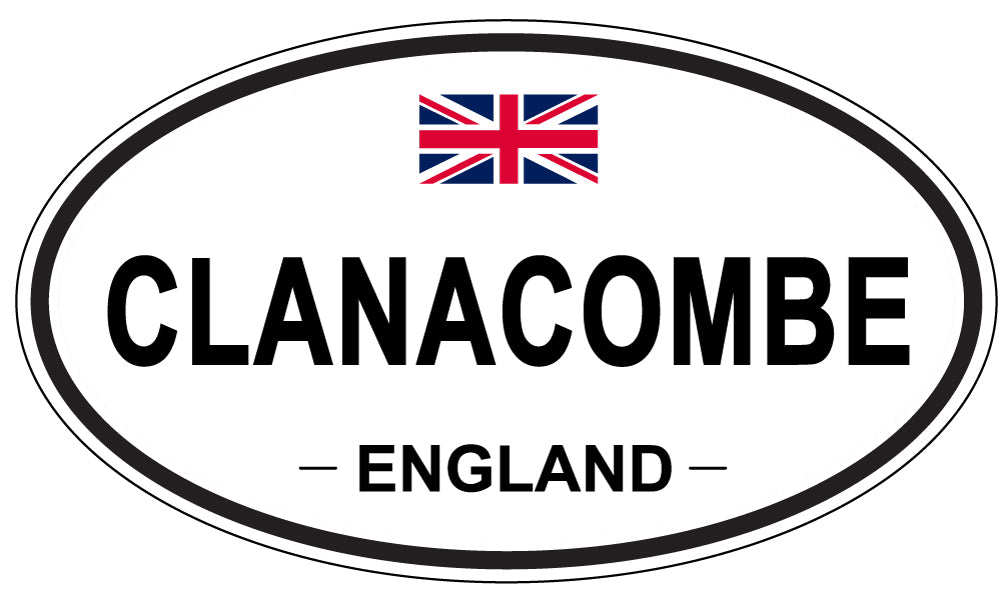 CLANACOMBE, England - Oval Magnet