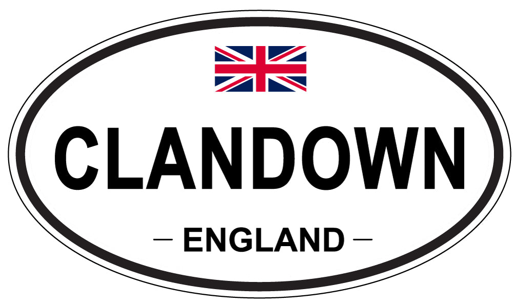 CLANDOWN, ENGLAND - Oval Sticker