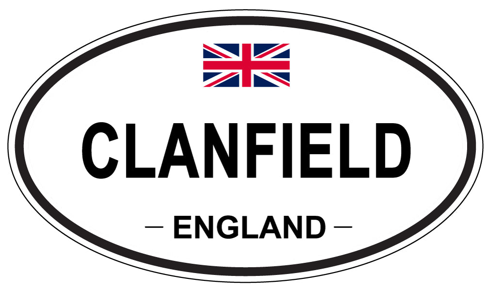 CLANFIELD, ENGLAND - Oval Sticker