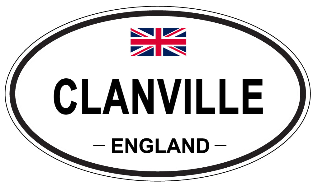 CLANVILLE, ENGLAND - Oval Sticker