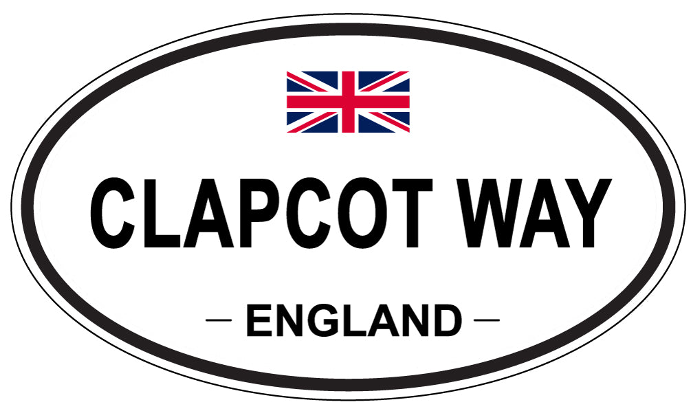 CLAPCOT WAY, ENGLAND - Oval Sticker