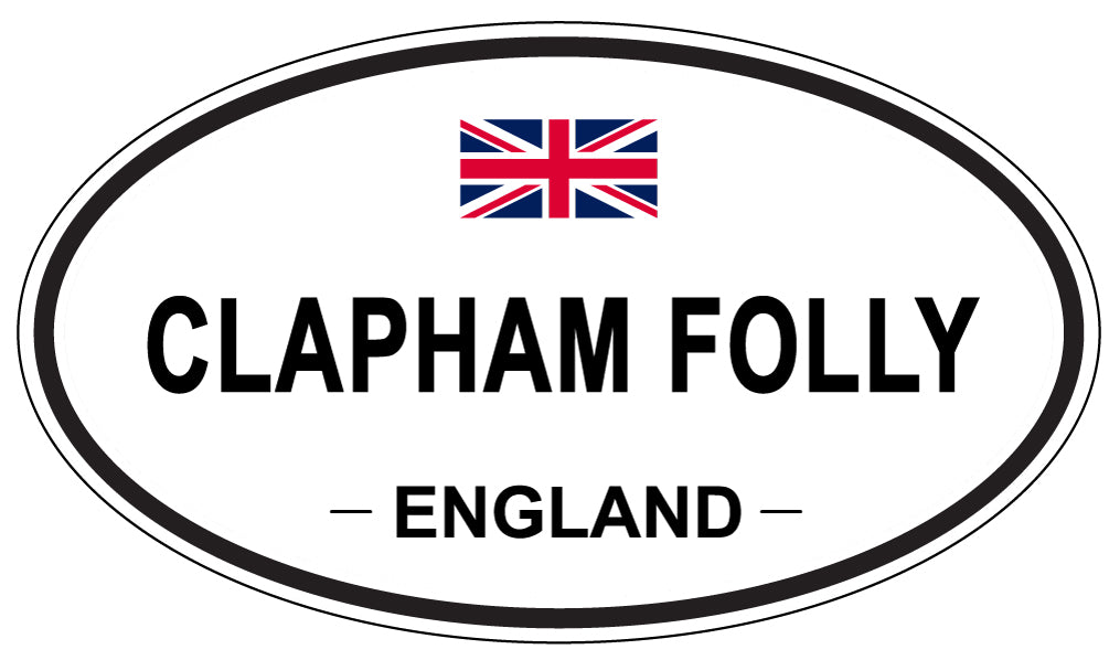 CLAPHAM FOLLY, ENGLAND - Oval Sticker