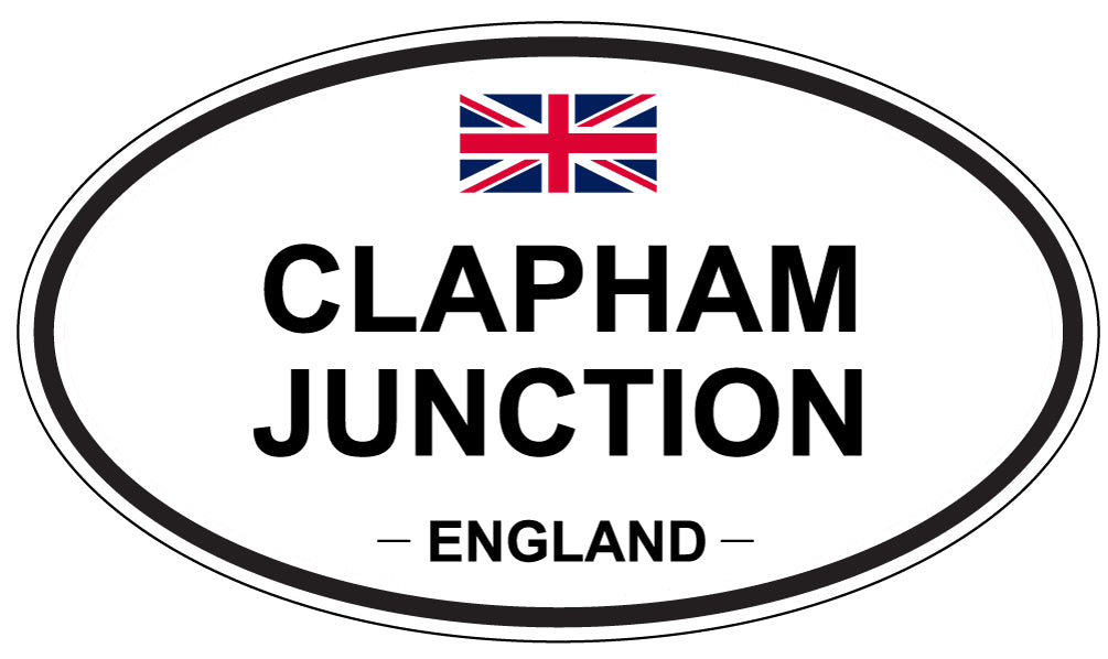 CLAPHAM JUNCTION, ENGLAND - Oval Sticker