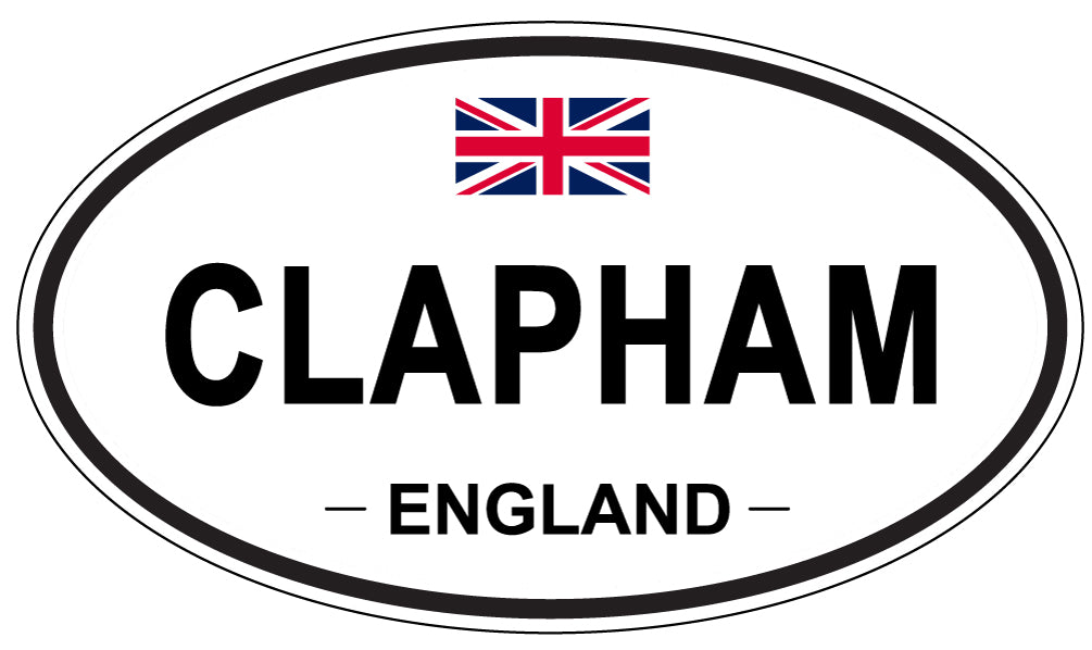 CLAPHAM, ENGLAND - Oval Sticker