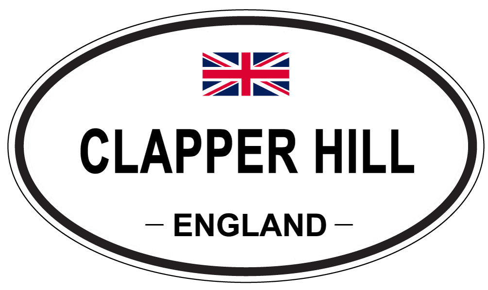 CLAPPER HILL, ENGLAND - Oval Sticker