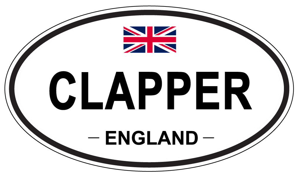 CLAPPER, ENGLAND - Oval Sticker