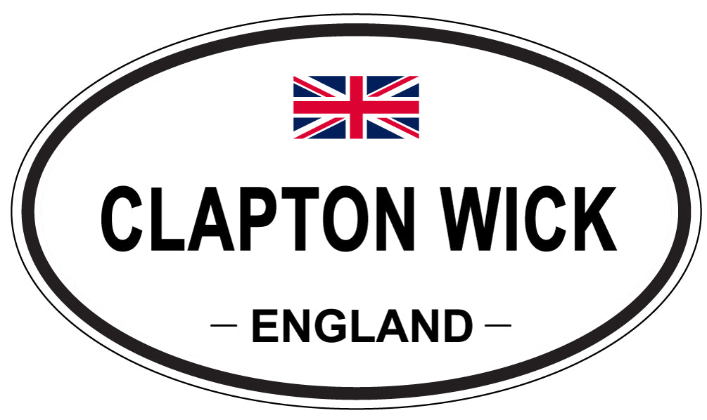 CLAPTON WICK, ENGLAND - Oval Sticker