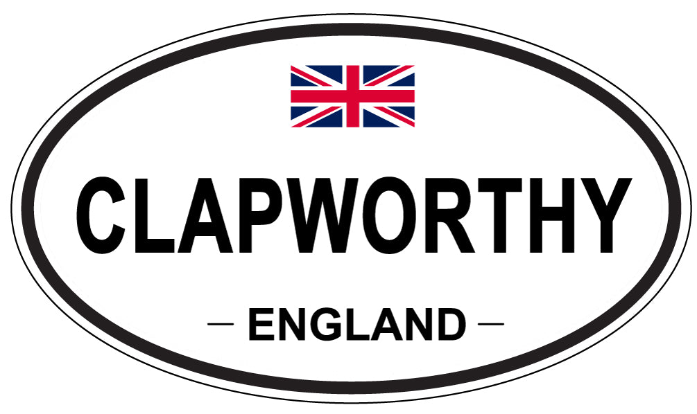 CLAPWORTHY, ENGLAND - Oval Sticker