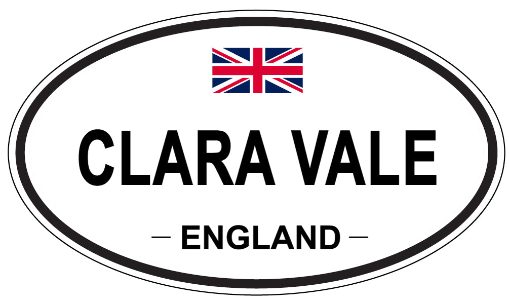 CLARA VALE, ENGLAND - Oval Sticker
