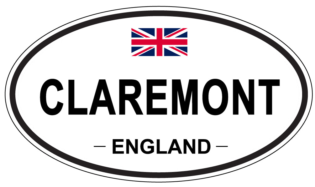 CLAREMONT, ENGLAND - Oval Sticker