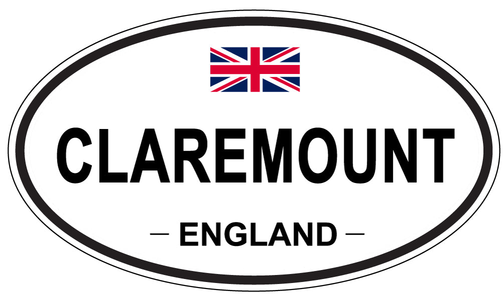 CLAREMOUNT, ENGLAND - Oval Sticker