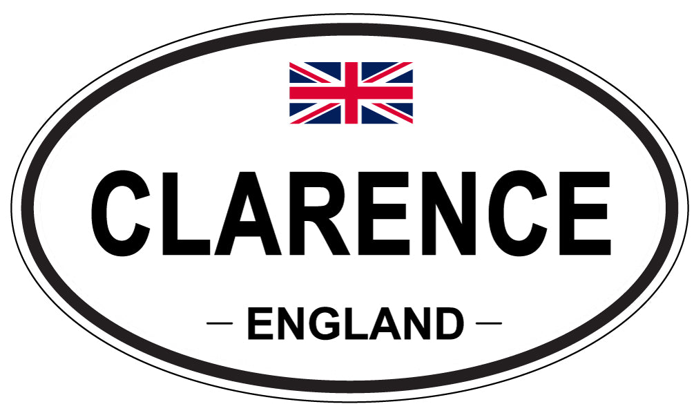 CLARENCE, ENGLAND - Oval Sticker
