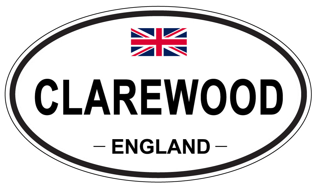 CLAREWOOD, ENGLAND - Oval Sticker