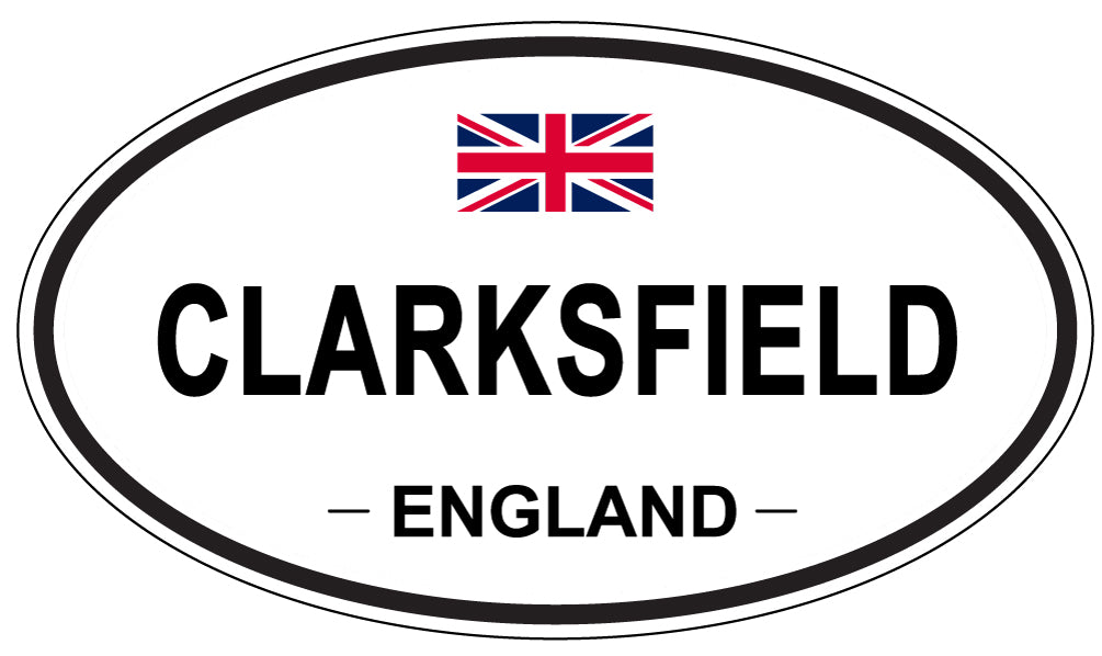 CLARKSFIELD, ENGLAND - Oval Sticker