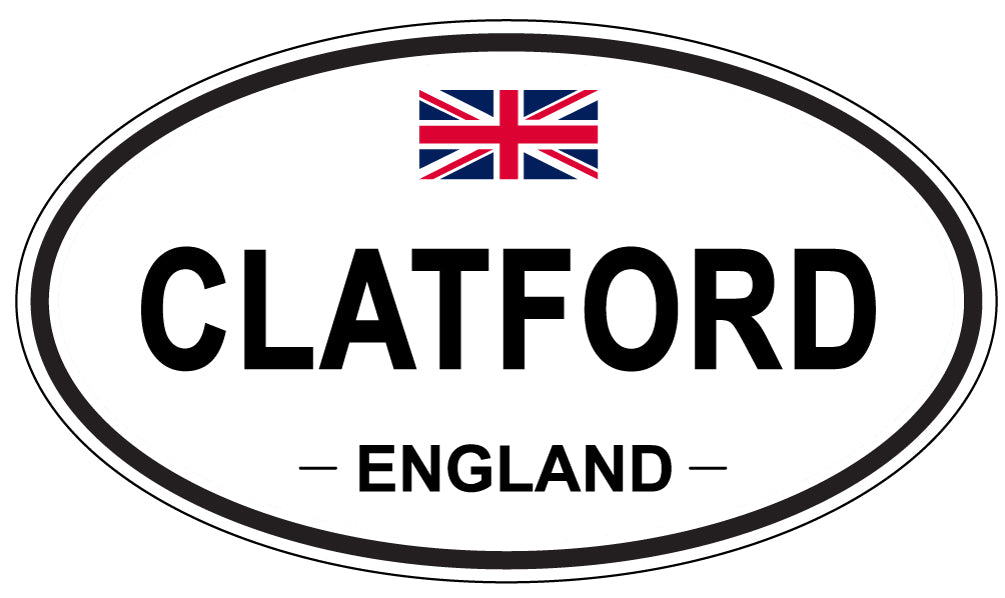 CLATFORD, ENGLAND - Oval Sticker