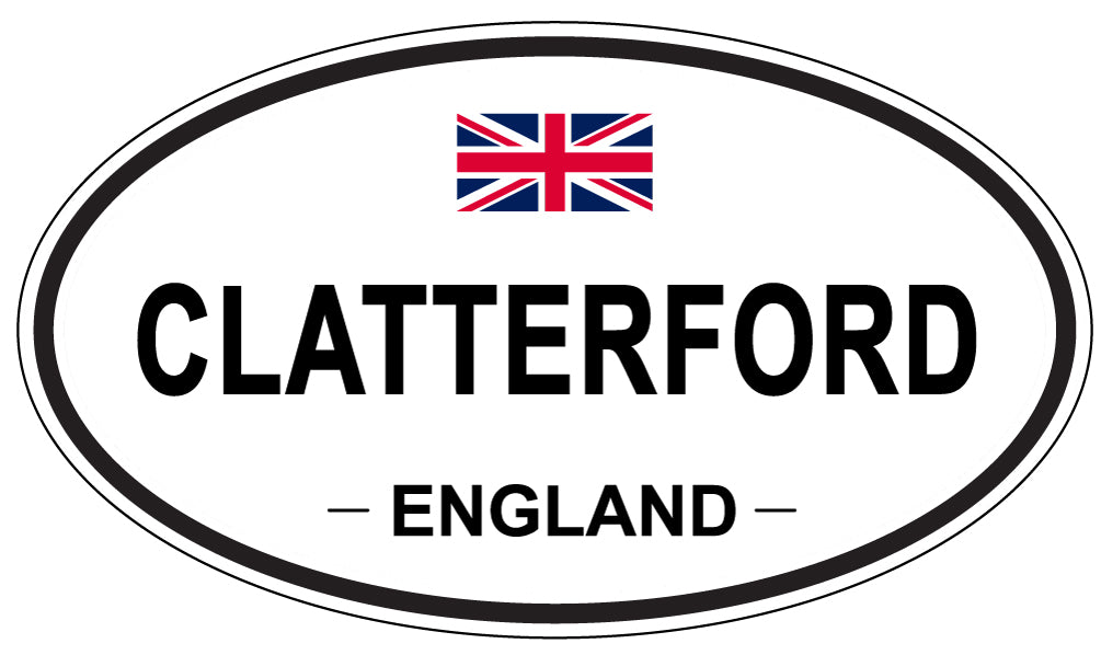 CLATTERFORD, ENGLAND - Oval Sticker