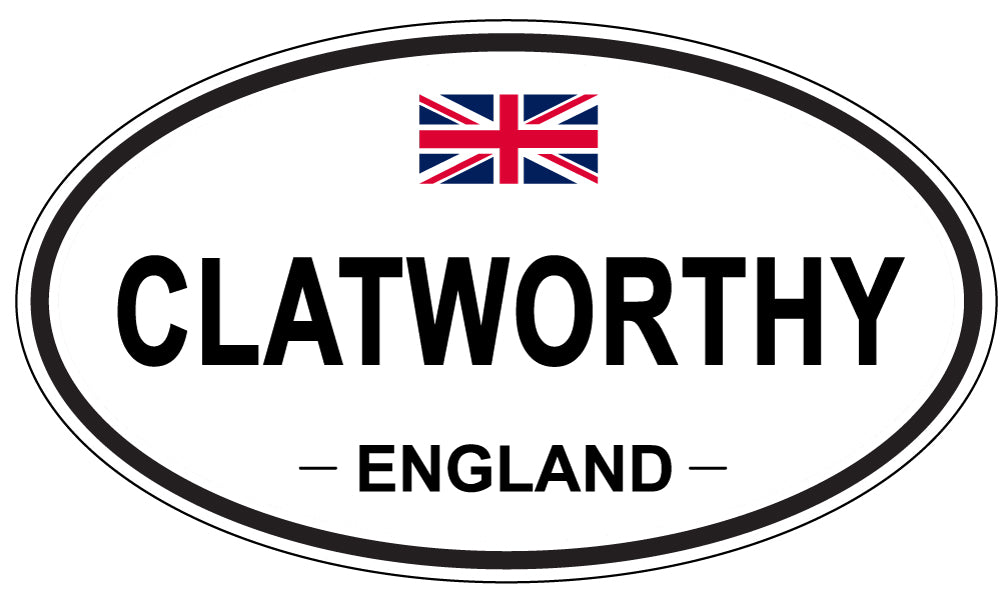 CLATWORTHY, ENGLAND - Oval Sticker