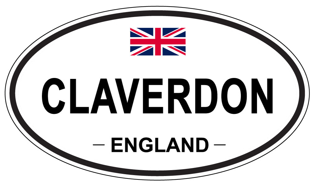 CLAVERDON, ENGLAND - Oval Sticker