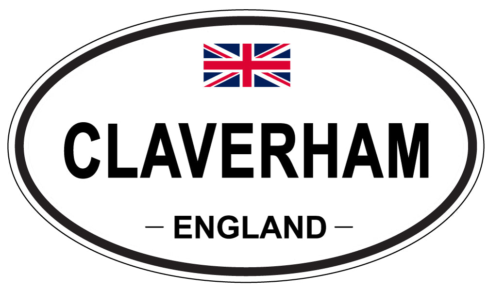 CLAVERHAM, ENGLAND - Oval Sticker