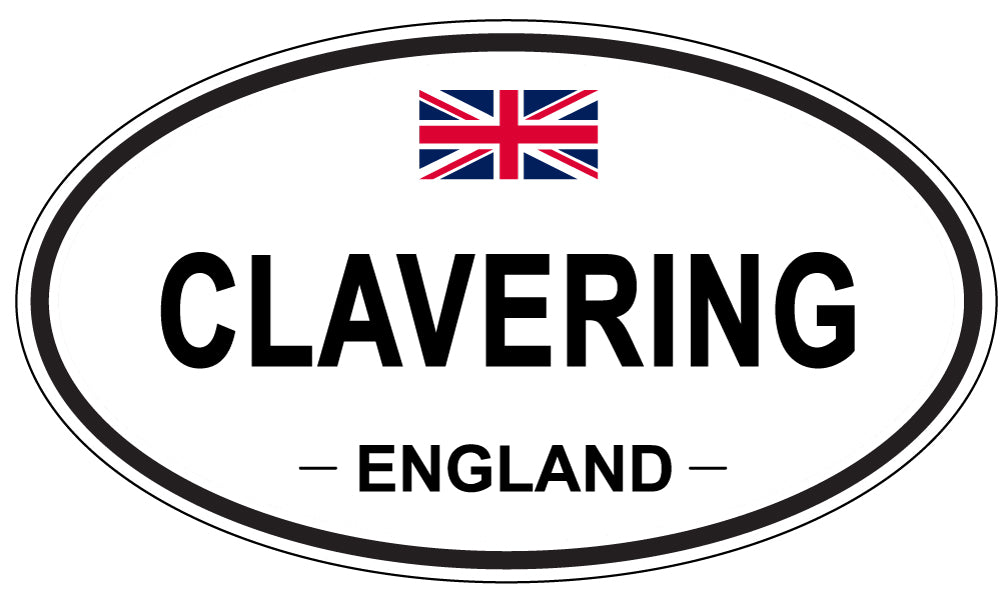 CLAVERING, ENGLAND - Oval Sticker