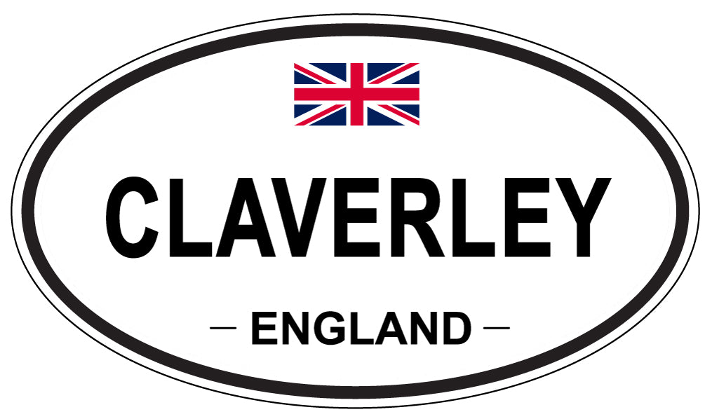 CLAVERLEY, ENGLAND - Oval Sticker