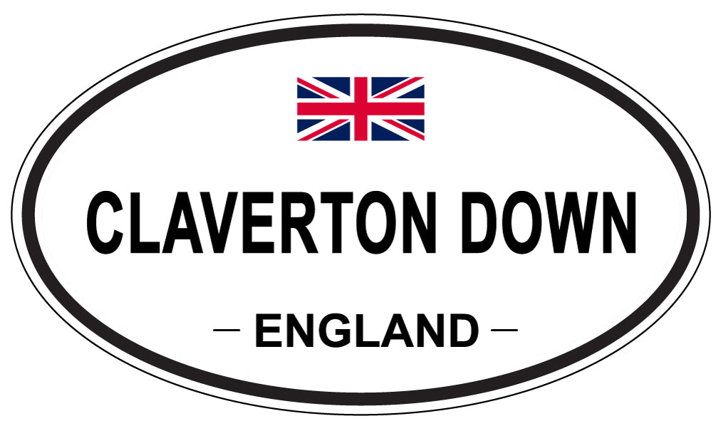 CLAVERTON DOWN, ENGLAND - Oval Sticker