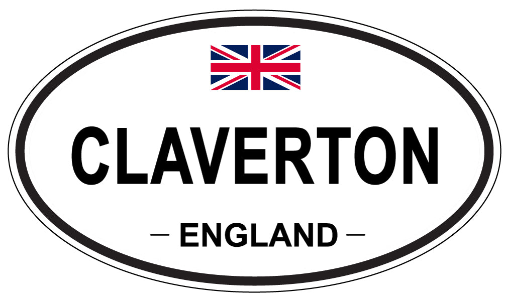 CLAVERTON, ENGLAND - Oval Sticker