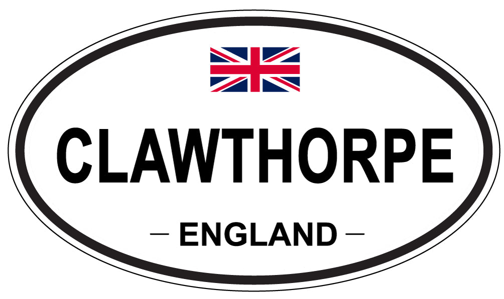 CLAWTHORPE, ENGLAND - Oval Sticker