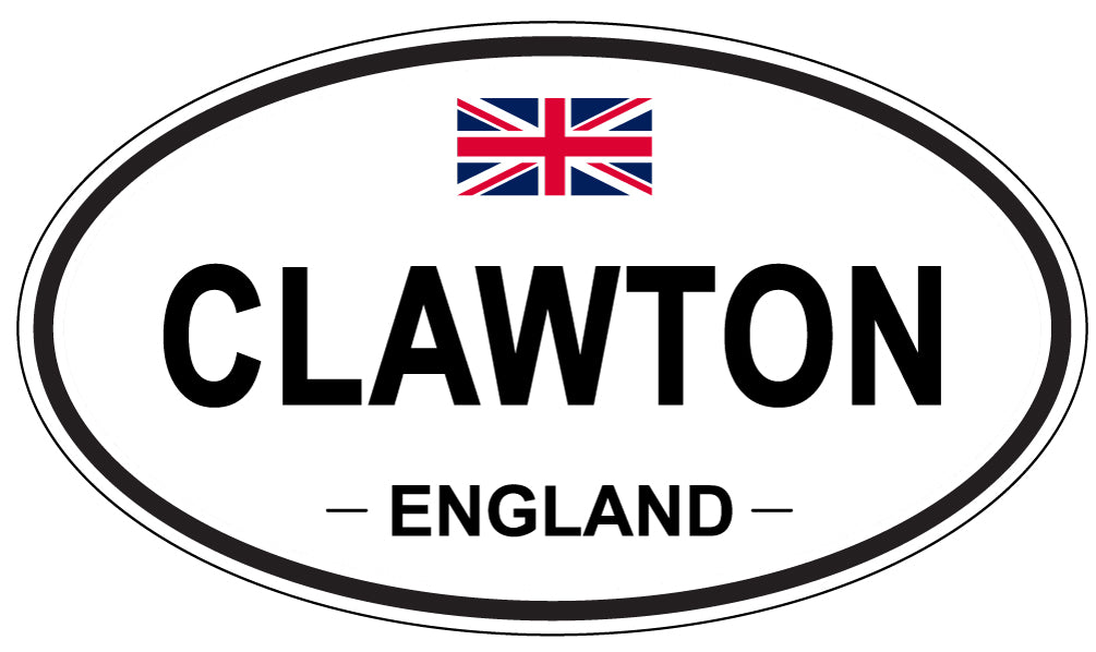 CLAWTON, ENGLAND - Oval Sticker