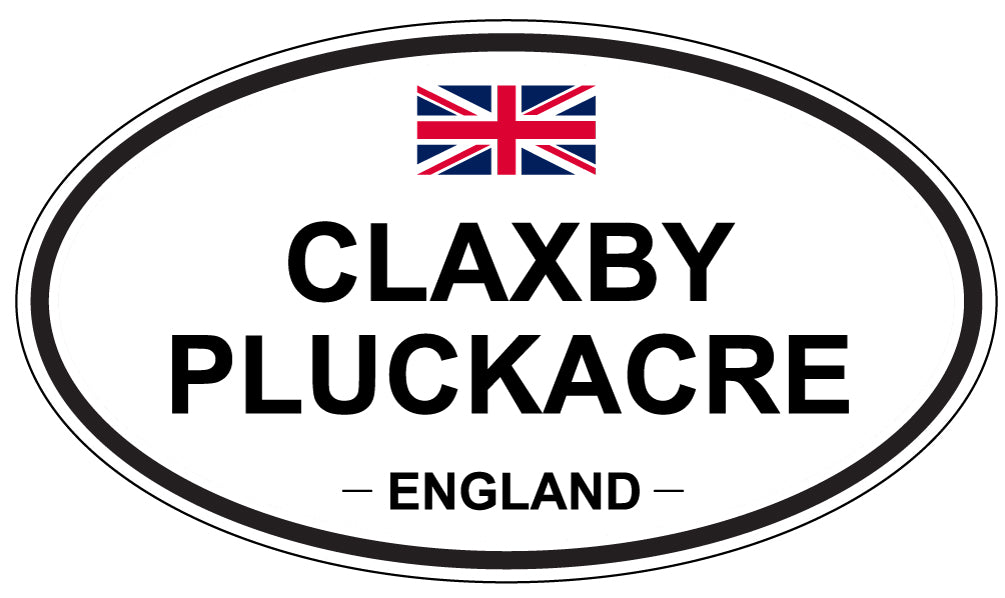 CLAXBY PLUCKACRE, ENGLAND - Oval Sticker