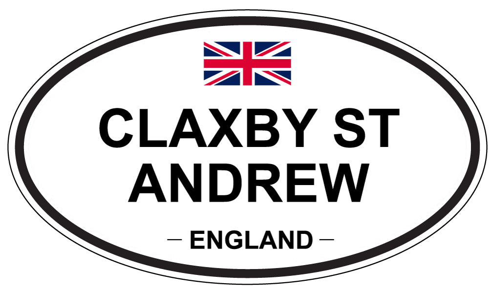 CLAXBY ST ANDREW, ENGLAND - Oval Sticker