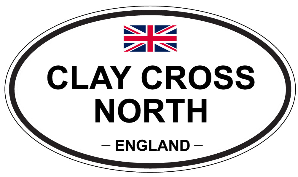 CLAY CROSS NORTH, ENGLAND - Oval Sticker