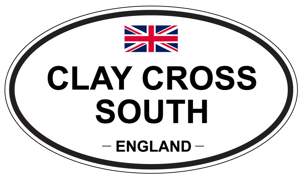 CLAY CROSS SOUTH, ENGLAND - Oval Sticker