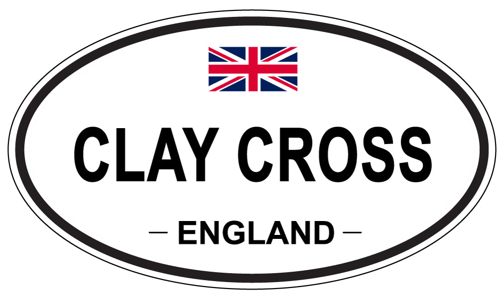 CLAY CROSS, ENGLAND - Oval Sticker