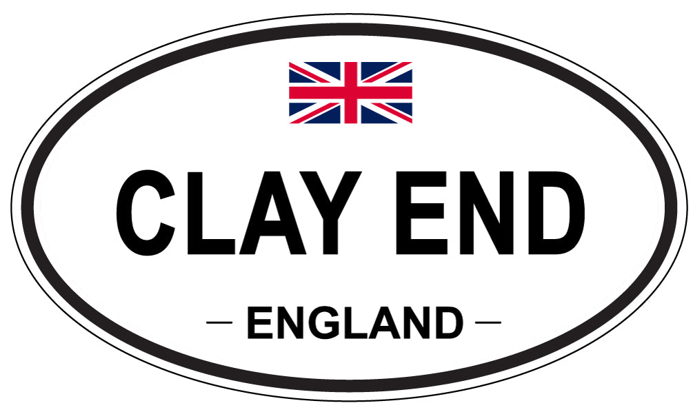 CLAY END, ENGLAND - Oval Sticker