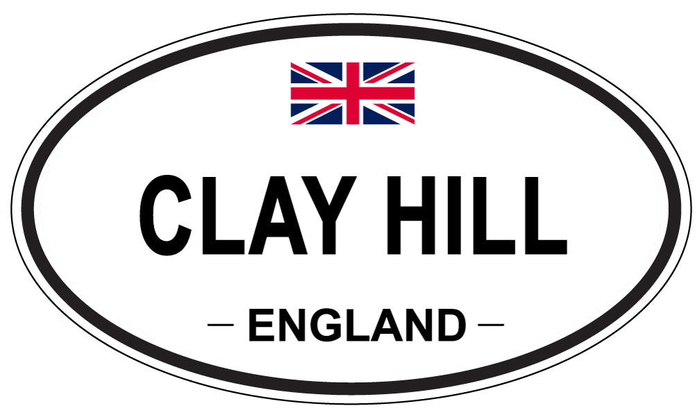 CLAY HILL, ENGLAND - Oval Sticker