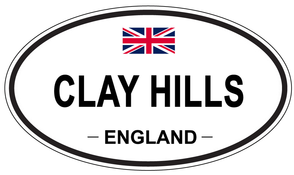 CLAY HILLS, ENGLAND - Oval Sticker