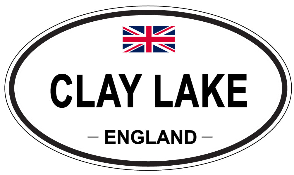 CLAY LAKE, ENGLAND - Oval Sticker